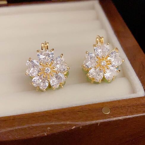 Flower Earrings for Women Big Floral Dangle Earrings Daisy Earrings Rose Flower Earrings Pearl Flower Earrings Jewelry for Women in Saudi Arabia