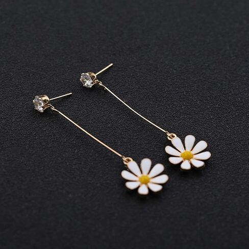 Flower Earrings for Women Big Floral Dangle Earrings Daisy Earrings Rose Flower Earrings Pearl Flower Earrings Jewelry for Women in Saudi Arabia
