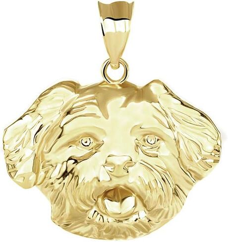 Exquisite Cute Maltese Dog Puppy Head Looking Charm Pendant in Saudi Arabia