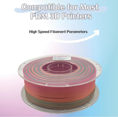 Silk Dual Color PLA 3D Printer Filament 1.75mm +/- 0.03mm 3D Printer Filament Spool Filament Bundle 1kg(2.2lbs) for Most FDM Machine and 3D Pen(Black/Red) in Saudi Arabia