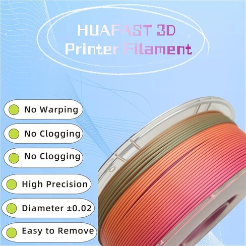 Silk Dual Color PLA 3D Printer Filament 1.75mm +/- 0.03mm 3D Printer Filament Spool Filament Bundle 1kg(2.2lbs) for Most FDM Machine and 3D Pen(Black/Red) in Saudi Arabia