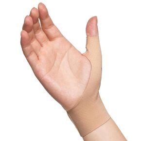 VELPEAU Elastic Thumb Wrist Support Brace (Pack of 2), Splashproof Compression Sleeve for Arthritis Pain, Tendonitis, Sprains, Sports, Splint Liner, Fits Left & Right Hands (Long Version - Khaki, Medium)