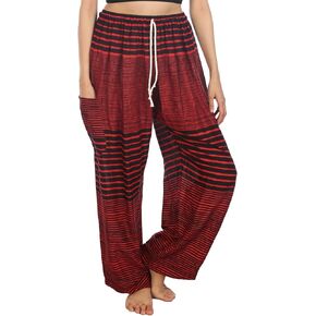 LOFBAZ Harem Pants for Women S-4XL Plus Yoga Hippie Boho Beach Travel Lounge PJs