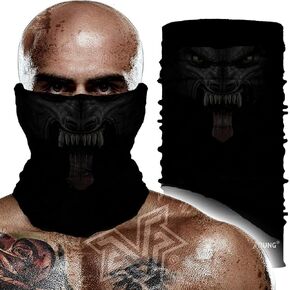Skull Face Sun Mask Half,Bandanas,Neck Gaiter, Headwear, Headband for Fishing, Hunting,Yard Work