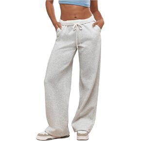 Women's Straight Leg Sweatpants Drawstring Low Waist Baggy Pants Long Sports Workout Joggers Pants