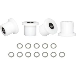 Total Gym Replacement Set Wheels/Rollers for Models XL, XLS and Some 3000 XL, All FIT, and Fit with Bearings Thru Hole of 1/4" in Diameter - 4 Pack (White)