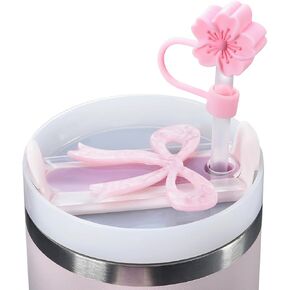 Name Plate for Stanley Cup Accessories Straw Cover Cap for Stanley Cup Tumbler Lid Topper for Stanley H2.0 40oz (Pink)