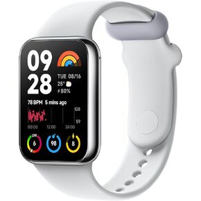 Xiaomi Smart Band 8 Pro Fitness Tracker, 1.74" AMOLED Display, up to 20 Days Battery, 5ATM, SpO2 Tracking, Sleep and Heart Rate Monitoring, 150+ Training Modes, Pedometer, Silver/Gray