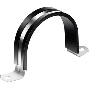10Pcs 2-1/2 Inch Stainless Steel Cable Clamp, Rubber Cushioned Insulated Clamp, Metal Clamp, Tube Holder for Tube, Pipe or Wire Cord Installation