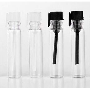 4 قطع من WOIWO، زجاجة عطر من الزجاج الشفاف سعة 1 مل، زجاجة قطارة صغيرة للزيوت العطرية، عينة عطر حاول تعبئتها في زجاجات منفصلة زجاجات فارغة in Kuwait