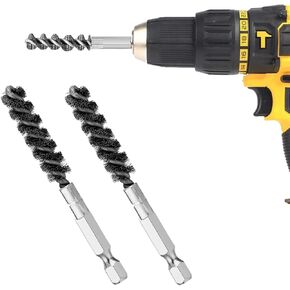 2 Pcs Golf Clubs Head Hosel Brush Stainless Steel Golf Club Head Insert Sheath Brush Electric Drill Wire Brush Tool Golf Shaft Collar for Iron and Wood Cleaning Tool