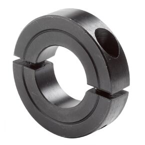 H2C-300 Black Oxide Plated Steel Recessed Screw Clamping Collar, Two Piece, 3" Bore Size, 4-1/2" Outside Diameter, 3/8"-24 x 1-1/4" Set Screw