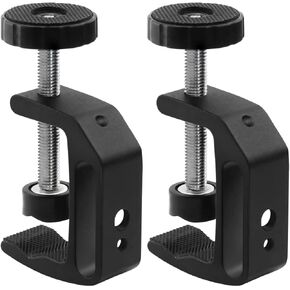 Universal C-Clamp With 1/4 And 3/8 Thread Hole For Desktop Mount Holder LCD Monitor Flash Desks Carts Benches Worktables (2)