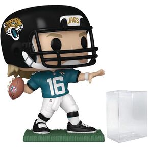 POP Football: Jaguars - Trevor Lawrence Funko Vinyl Figure (Bundled with Compatible Box Protector Case), Multicolor, 3.75 inches