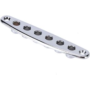 Guitar String Through Plate, Electric Guitar Bridge String Mounting Ferrules Thru Body Ferrule Bushing Plate Zinc Alloy Chorus, Flange & Tremolo for Electric Bass Guitar Parts
