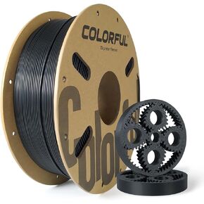 Colorful PLA Plus Filament 1.75mm, 3D Printer Filament PLA+, Professional Toughness Enhanced PLA Roll, Dimensional Accuracy +/- 0.05mm, 3D Ptinging Filament 1kg Spool (2.2lbs),Cardboard Spool,(Black)