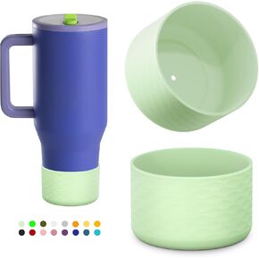 yoelike 2 PCS Silicone Boot for Hydrojug Traveler 40 oz 32 oz, Anti-Slip Protective Sleeve for Hydrojug Stainless Steel Tumbler, Bottom Bumper Cover Accessories, Dishwasher Safe, BPA Free