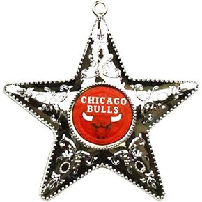 Boelter Mens NBA Chicago Bulls Silver Star Ornament