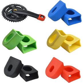 Ximimark 5 PCS Universal Crankset Crank Silicone Protective Shell MTB Mountain Road Bike Fixed Gear Anti-Scratch Crank Cover 5 Colors