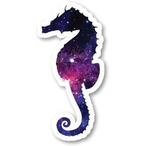 Sea Horse Sticker Galaxy Stickers - 3 Pack - Set of 2.5, 3 and 4 Inch Vinyl Laptop Stickers - for Laptop, Phone, Water Bottle, Car & More Decal (3 Pack) S1241-3Pack