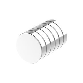 N52 Magnets - 1.00" D x 1/4" H - 6 Pack, Powerful Silver Super Strong Neodymium Disc Magnets, Rare Earth Magnets for Fridge, DIY, Building, Scientific, Craft, and Office 1 Inch Magnets