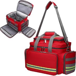 Medical Bag First Aid Bag First Responder Bag for Trauma,Emergency Bag Medical Bag Organizer，Trauma Bag Medical Bag for Nurses,Home Health Care, EMT Bag (Bag Only)