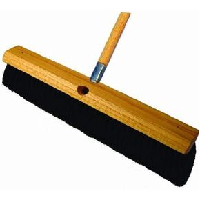 FLOOR BROOM - 3" HORSEHAIR BRISTLES - 18" - 60" WD HDL