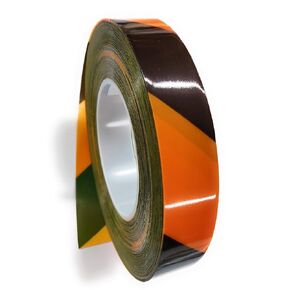 4425/0425 – for Glass or Clear Plastic Surfaces Vinyl Striped Cleanroom Tape | Hazard/Caution Stripes | Face Adhesive | 1 Inch Wide X 108 Feet Long (1 Roll)