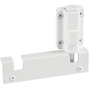 Sliding Glass Door Locks Upgraded Version Complete Footlock Kit Suitable for Sliding Doors and Windows 100,000 Times of Lock Body Opening and Closing Detection(White)