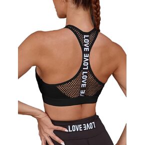 Sexy Sports Bras for Women High Impact Sports Bra Padded Workout Yoga Bra Crop Top