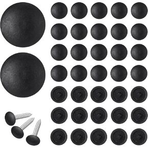400Pcs Screw Caps Screw Covers, Self Tapping Plastic Screw Caps, Screw Cap Covers, Plastic Self-Tapping Screw Hole Cap Covers, Snap-on Caps for Cross Screw Lids Furniture Fittings, Black