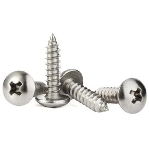 M4x12mm Stainless Truss Head Phillips Wood Screws,Stainless Steel Screws, Self-Tapping Screws Hardware Kit (100 Pcs)