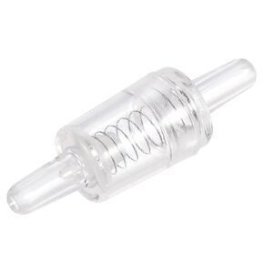 MECCANIXITY Non Return Check Valves, 3/16 Inch Dia. One Way Inline Hose Connector for Water Tank Pump, Plastic Clear Pack of 2