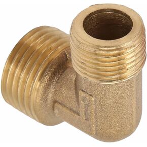 Elbow Check Valve, 90 Degree Forged Elbow 1100W Air Compressor Check Valve for Male And Female Pipes Of Different Diameters for Air Compressor Supplies(1/2 * 3/8 without chamfer)