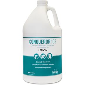 Fresh Products 1WBLE Conqueror 103 Odor Counteractant Concentrate, Lemon, 1gal (Case of 4)