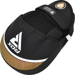 RDX Boxing Pads Curved Focus Mitts, Hook and jab Training Pads, Adjustable Strap Ventilated, MMA Muay Thai Kickboxing Coaching Martial Arts Punching Hand Target Strike Shield, Men Women Home Gym