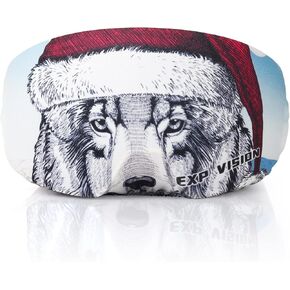 EXP VISION Protective Ski Goggle Cover Microfiber Ski Goggle Cover Protectors for Snow Ski Goggles Motorcycle Glasses (Santa Hat)
