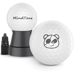 Golf Ball Stamper with Refillable Permanent Ink - Golf Ball Stamp Marker to Identify Golf Balls - Golfing Accessories Reusable Golf Ball Marking Tool Great Gifts for Men and Women Golfers