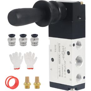 1pc 4H230C-08 5 Ways 2 Position 1/4NPT Hand Lever Control Pneumatic Air Valve,Solenoid Valve Air Compressor Valve
