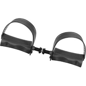 1 Pair Exercise Bike Pedals with Straps 1/2 Inch Spindle Cycling Parts 12.7mm Spindle Black Durable Material