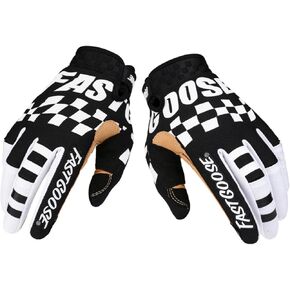 Square Grid MTB Cool Motorcycle Bicycle Full Finger Off-Road Racing Gloves Outdoor Sports for Men Women & Mountaineering