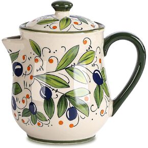 Croatian Olive Green Ceramic Oil Pot Household Kitchen Sauce Vinegar Pot Oil Pot Kitchen Oil Pot Condiment Pot