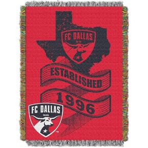 The Northwest Company MLS FC Dallas Woven Tapestry Throw Blanket, 48" x 60", Handmade