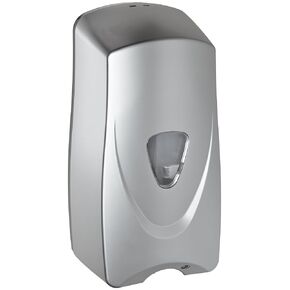Impact Products 9328 Foam-eeze ABS Bulk Foam Sensor Soap Dispenser with Refillable Bottle, 4-1/2" Length x 5-1/2" Width x 11" Height, Metallic/Black, Silver