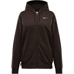 Nike Sportswear Women's Oversized Jersey Full-Zip Hoodie (DM6415-237, Baroque Brown/White)