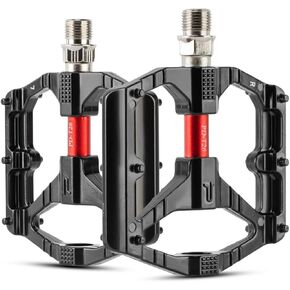 Aluminum Alloy Bike Pedals, Sealed Bearing, Lightweight, Durable Mountain Bicycle Pedals for MTB, BMX, Road Cycling, and Commuting