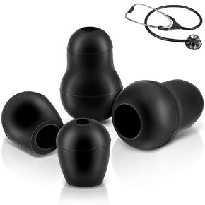 Stethoscope Ear Tips Replacement for Littmann Stethoscopes - Compatible with Littman Ear Tips Replacement, Stethoscope Ear Pieces, Littmann Stethoscope Parts & Cardiology IV Parts, Small/Medium, 4 Pcs