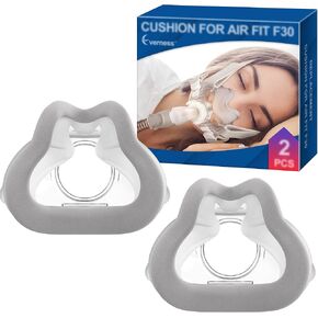 2 Packs Replacement Cushion (M) for Airfit F30, Optimized Comfort & Secure Seal with Memory Foam (New Version), Replacement CPAP Supplies