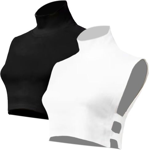NIDMIDO Fake Turtleneck Dickey Collar Half Top Mock Blouse Neck Warm Faux Detachable Collar for Women White in Saudi Arabia