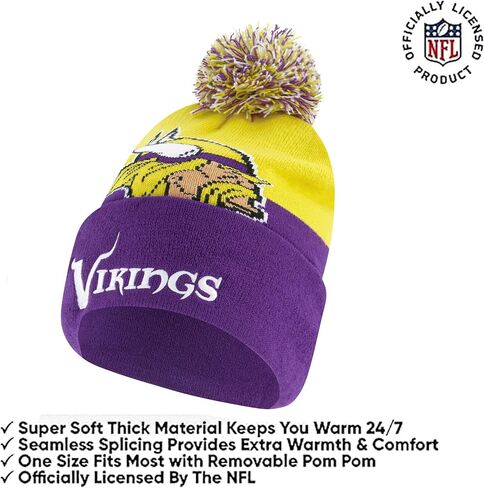 Ultra Game Adults Unisex NFL Official Super Soft Winter Beanie Knit Hat With Extra Warm Touch Screen Gloves in Saudi Arabia